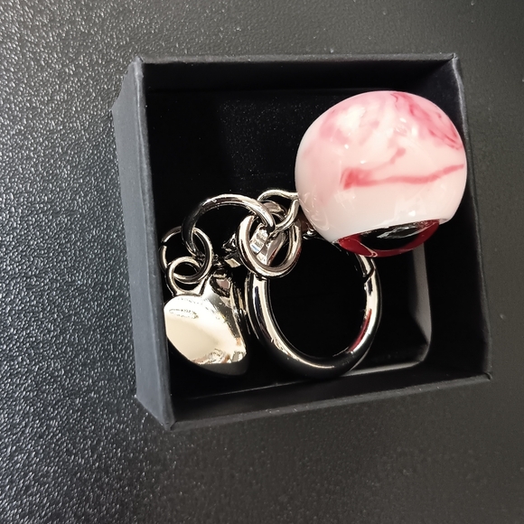 Eyeball Bag Charm Keychain with Heart Charm (NWT) - Picture 5 of 8